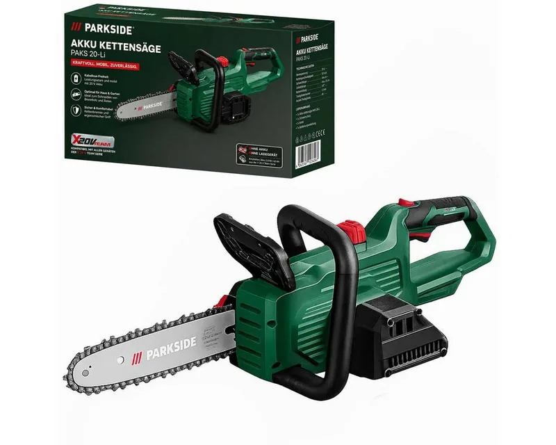 Akku-Kettensäge PARKSIDE Akku Kettensäge PAKS 20-Li Solo Gerät de Parkside – image du produit 2 sur 3