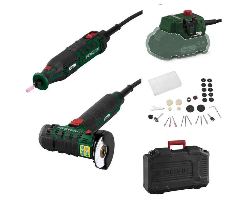 Akku-Multifunktionswerkzeug 20 V Akku-Modellbau-Set PMBSA 20-Li im Koffer ohne Akku und Ladegerät von Parkside – Produktbild 1 von 3