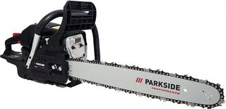 Benzin-Kettensäge Benzin Motorsäge Kettensäge PPBKS 56, 45 cm Schwertlänge fra Parkside, Sort – produktbillede 2 af 4