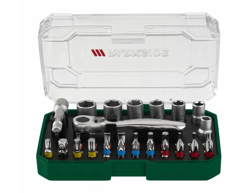 Bitset met Ratel - 31 Delig Gereedschap in Compacte Koffer by Parkside, Silver – product image
