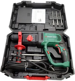 Bohrhammer Meißelhammer PBH 1050 inkl. Transportkoffer, 230 V, Schnellspannbohrfutter mit Aufnahme nach dem SDS-Plus-System von Parkside, Grün – Produktbild 2 von 4