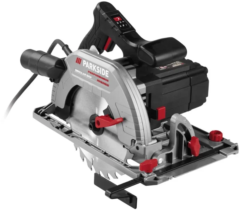 Cirkelzaag 1800 W - Toerental: 6000 tpm - Zaagdiepte: max. 64 mm - 6 traps instelbaar toerental met aanduiding van de gekozen trap de Parkside – image du produit
