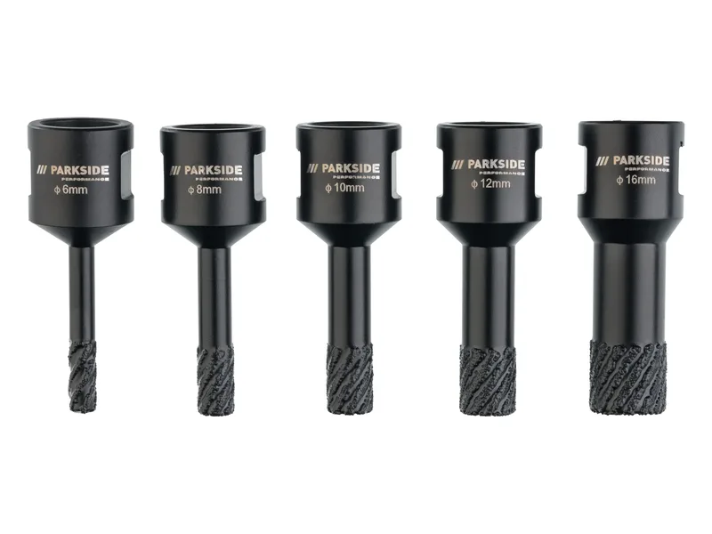 Diamant-Bohrkronen (Bohrkronen ø 6,8,10,12,16 mm) von Parkside – Produktbild