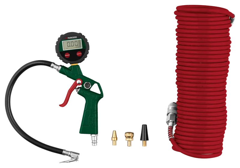 Digitaler Reifenfüller »PDLD 10 C2«, inkl. Druckluft-Spiralschlauch 10 m de Parkside – image du produit