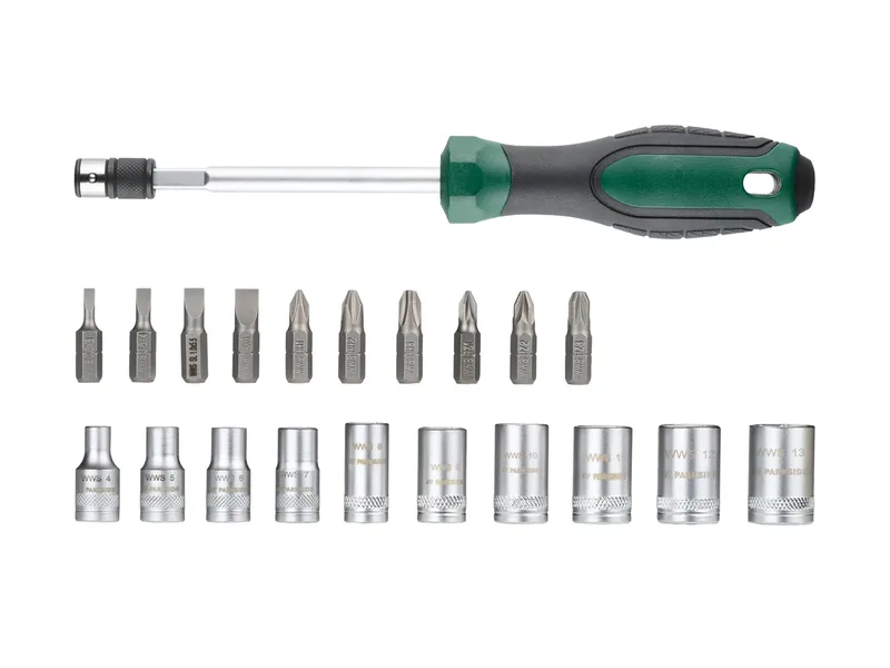 Doppelkopf-Ratschenschraubendreher inkl. 5 Bits (Kombi-Schraubendreher) by Parkside – product image
