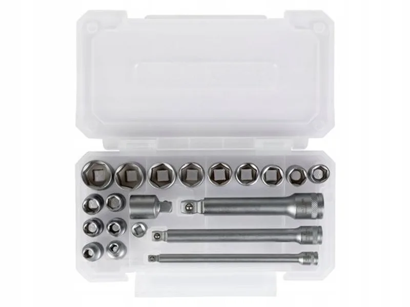 Dopsleutelset 3/8" - 20 Delig - In Opbergkoffer - Doppen - 10mm/3,8" - Sleutel - Dopsleutels - Doppenset by Parkside, Chrome – product image