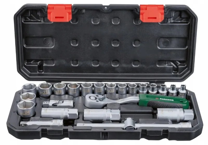Dopsleutelset 3/8" PSSS 24 A1 - 24 Delig by Parkside, Green – product image