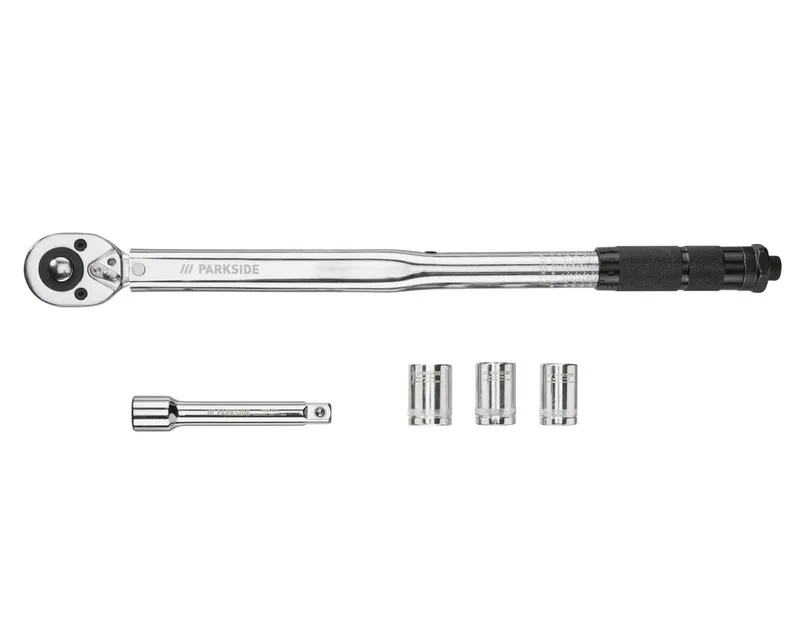 Drehmomentschlüssel Drehmomentschlüssel 1/2 Zoll Steckschlüssel Set 5-teilig von Parkside – Produktbild 2 von 5
