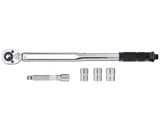 Drehmomentschlüssel Drehmomentschlüssel Set PDMS 5 A1 1/2 Zoll 80-210 Nm inkl Verlängerung (Set), mit 1/2" Antrieb & Zubehör im Koffer von Parkside, Silber – Produktbild 2 von 4