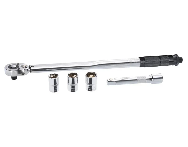 Drehmomentschlüssel Drehmomentschlüssel Set PDMS 5 A1 1/2 Zoll 80-210 Nm inkl Verlängerung (Set), mit 1/2" Antrieb & Zubehör im Koffer von Parkside, Silber – Produktbild 1 von 4