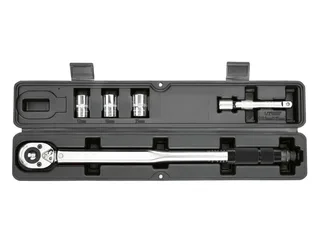 Drehmomentschlüssel Drehmomentschlüssel Set PDMS 5 A1 1/2 Zoll 80-210 Nm inkl Verlängerung (Set), mit 1/2" Antrieb & Zubehör im Koffer von Parkside, Silber – Produktbild 3 von 4