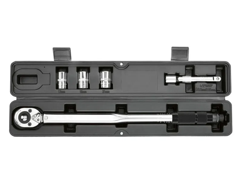 Drehmomentschlüssel Drehmomentschlüssel Set PDMS 5 A1 1/2 Zoll 80-210 Nm inkl Verlängerung (Set), mit 1/2" Antrieb & Zubehör im Koffer von Parkside, Silber – Produktbild 3 von 4