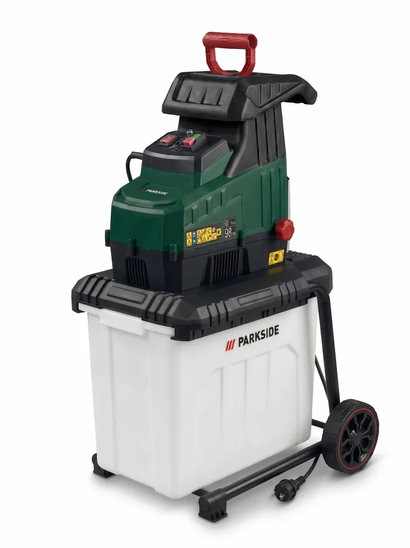 Elektrische hakselaar - Krachtige 2800 W Motor - Met veiligheidsvergrendeling - Opvangbak 56 L de Parkside – image du produit