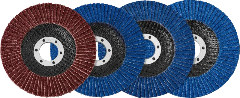 Fächerscheiben-Set / Klettschleifteller mit Schleifpapier-Set / Reinigungsscheibe / Schruppscheiben-Set (Fächerschleifscheiben 4tlg.) von Parkside – Produktbild