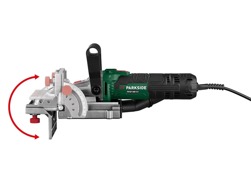 Fräse Flachdübelfräse PFDF 900 C3 Fräse mit Adapter zur Staubabsaugung van Parkside, Groen – productafbeelding 2 van 3