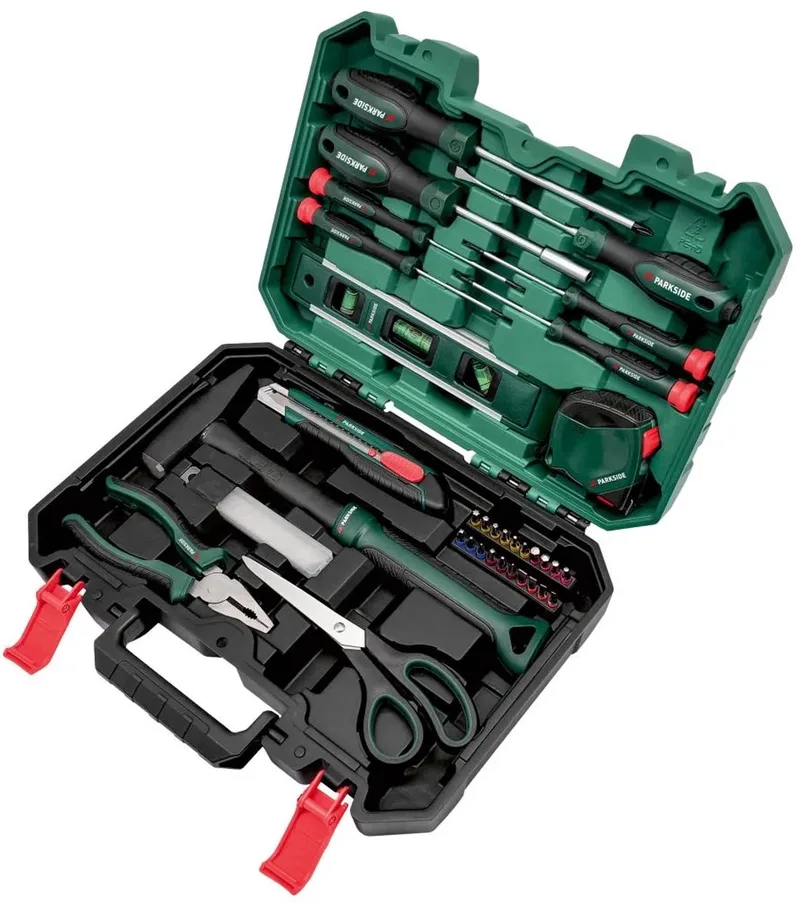 Gereedschapskoffer 35-delig - inclusief gereedschapset by Parkside, Black – product image