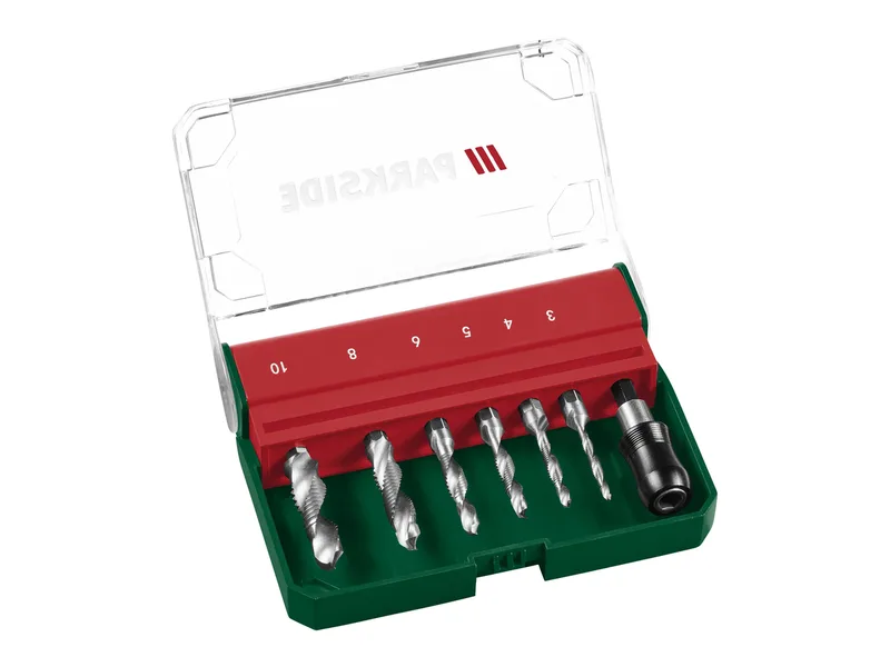 Gewindebohrer-Set / Kegelsenker-Bit-Set / Bohrer-Set (Kombi-Gewindebohrer Sechskant) de Parkside – image du produit