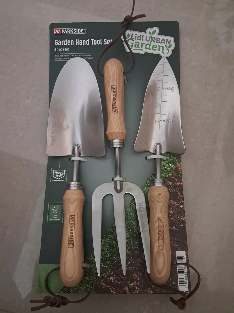 Hand tuin gereedschap - 3-delig - Spitvork - Schep - Spade by Parkside – product image