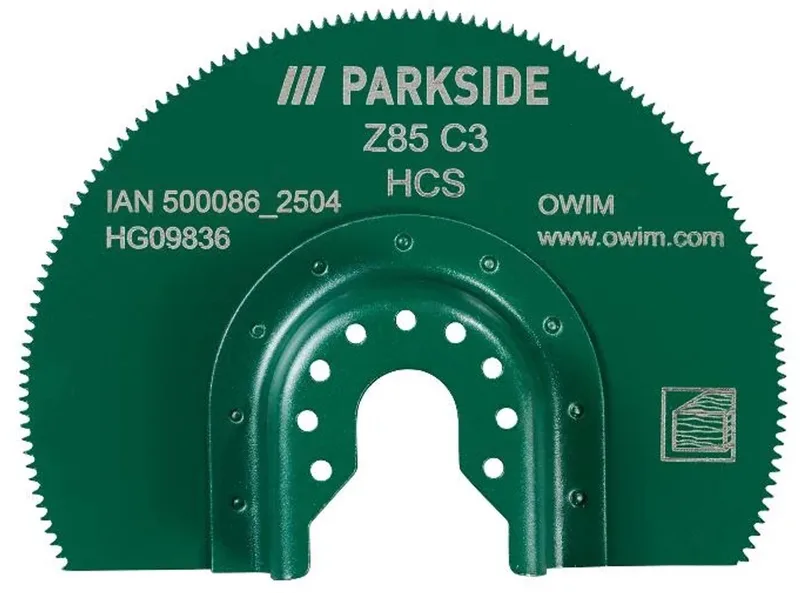 HCS Segmentzaagblad Z85 - ca. 8,8 x 6,3 x 1,4 cm von Parkside – Produktbild