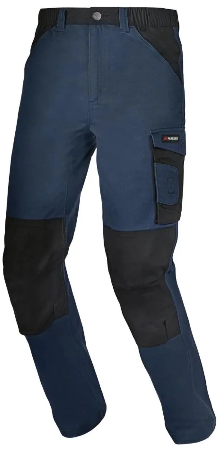 Heren Werkbroek Blauw - Met handige zakken voor gereedschap, mobiele telefoon, duimstok enz. von Parkside, Blau, 48 – Produktbild