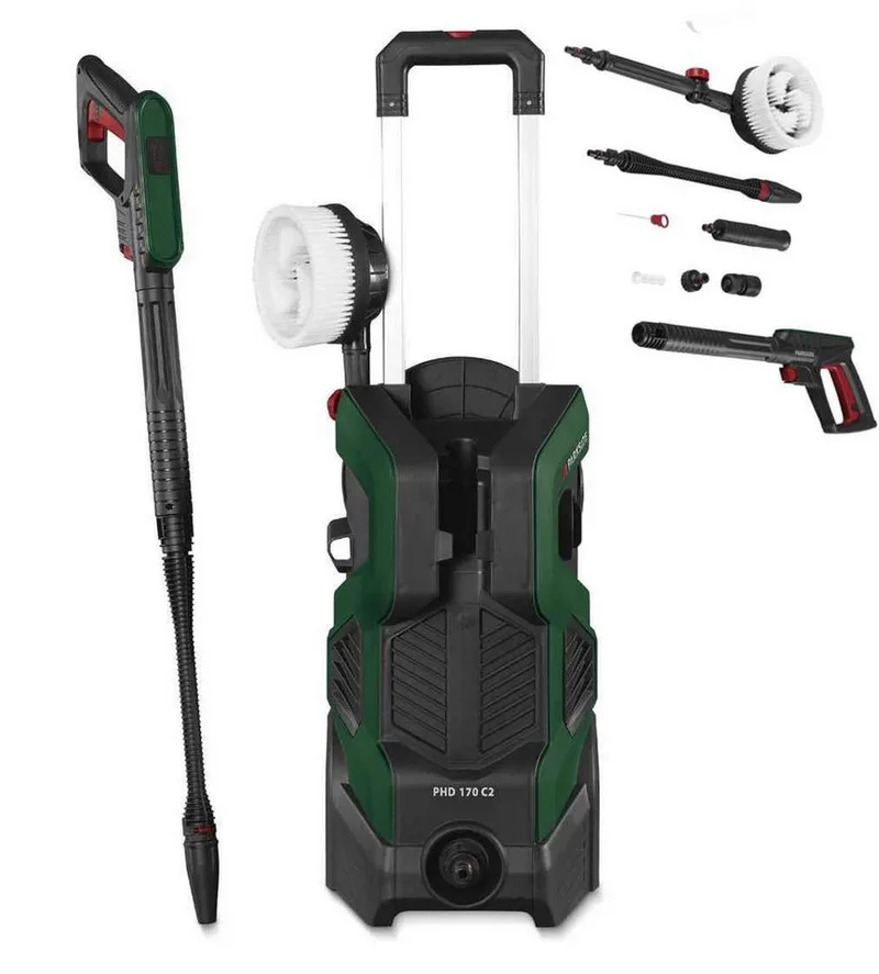 Hochdruckreiniger Hochdruckreiniger PHD 170 max. 500 l/h 2400 Watt mit Zubehör Grün de Parkside – image du produit