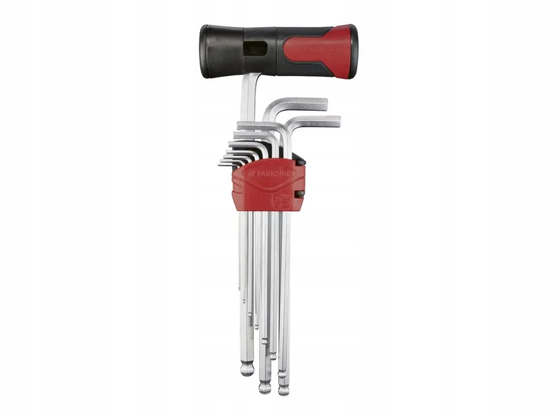 Inbussleutelset 11 Delen met Kogelkop by Parkside, Red – product image