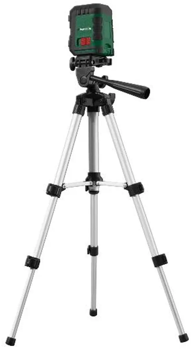 Kruislijnlaser zelf nivelerend - INCLUSIEF STATIEF - inclusief batterijen - 10meter reikwijdte - 65cm statiefhoogte by Parkside – product image