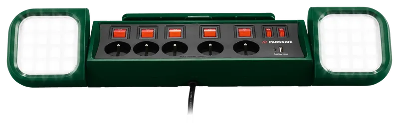 LED-Arbeitsleuchte mit Steckdosenleiste »PASD 3680 A1« by Parkside – product image