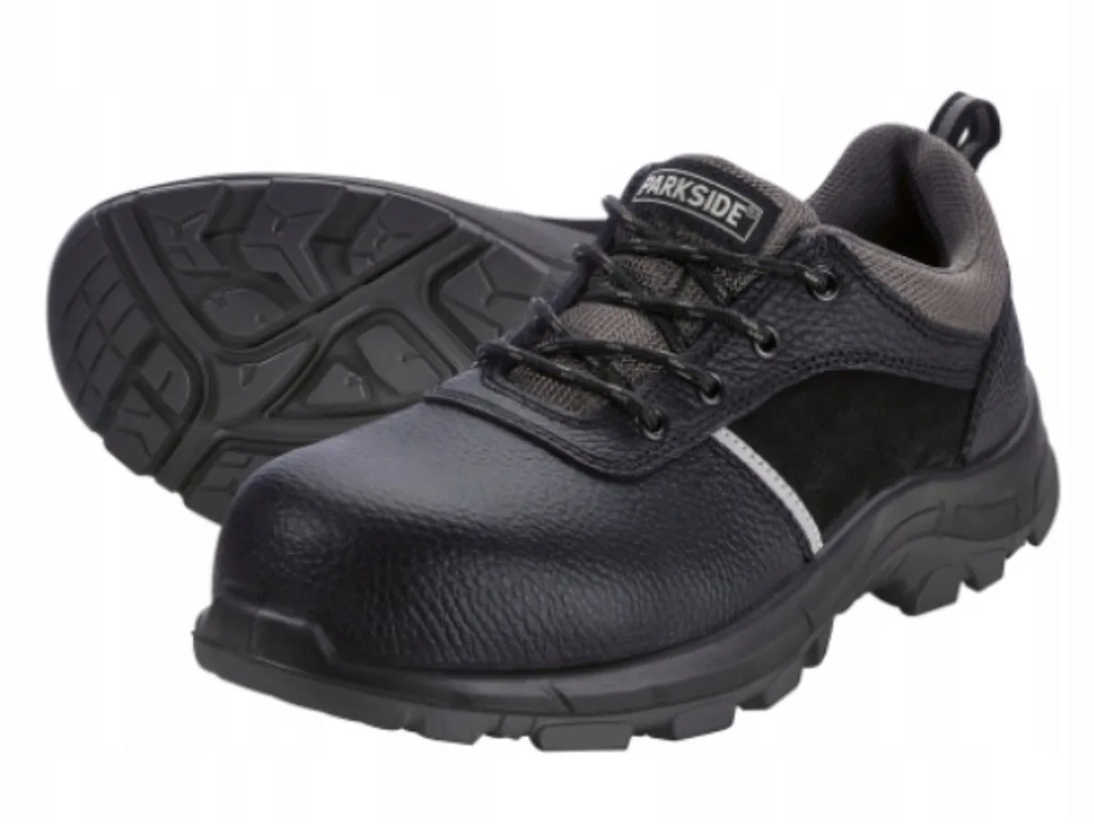 Leren Veiligheidsschoenen S3 (43, Zwart/Grijs) de Parkside, Noir – image du produit