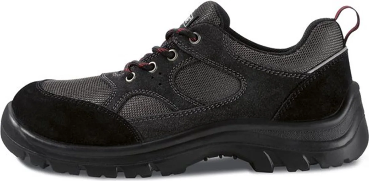 Leren veiligheidsschoenen - Werkschoenen Zwart - Bovenmateriaal van hoogwaardig, duurzaam leer - Stalen tussenzool - Waterdicht de Parkside, Zwart blauw, 45 – image du produit