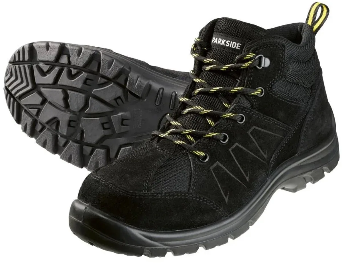 Leren werkschoenen S3 met stalen neus - Zwart - Hoog gesneden - Leer de Parkside, Noir, 44 – image du produit