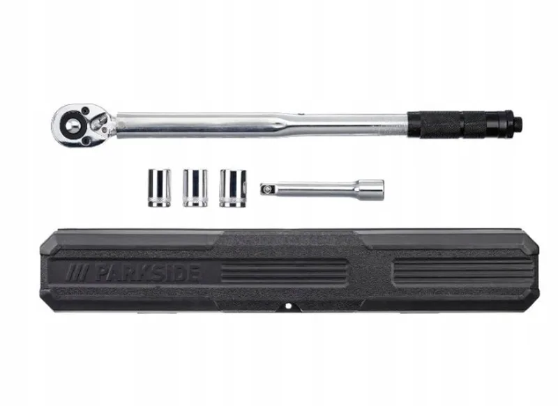 Momentsleutel 1/2" 60-210 Nm met doppen en verlengstuk de Parkside – image du produit