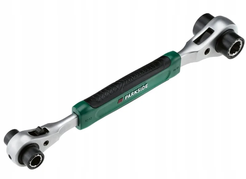 Multifunctionele Dop Sleutel 8-in-1 met Ratel van Parkside, Groen – productafbeelding