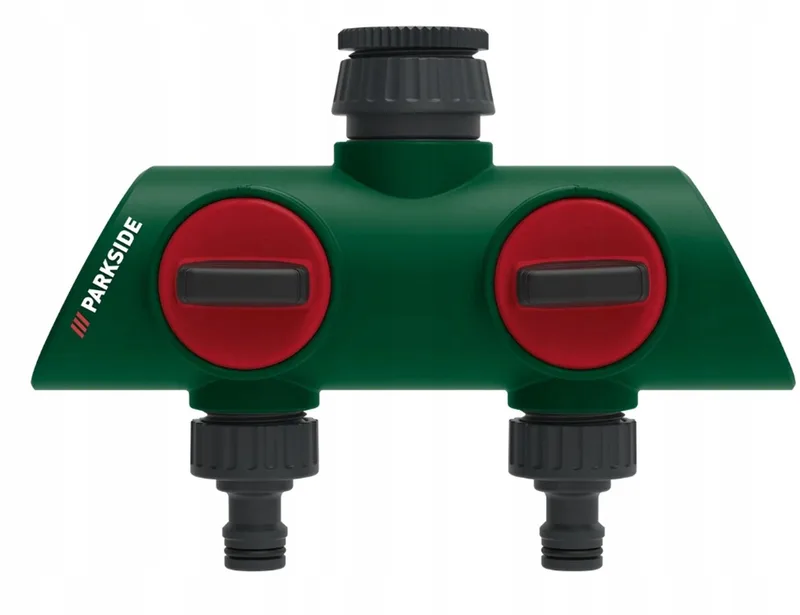 Parkside 2-Weg Tuinslang Verdeler met Individuele Flow Controle de Parkside – image du produit