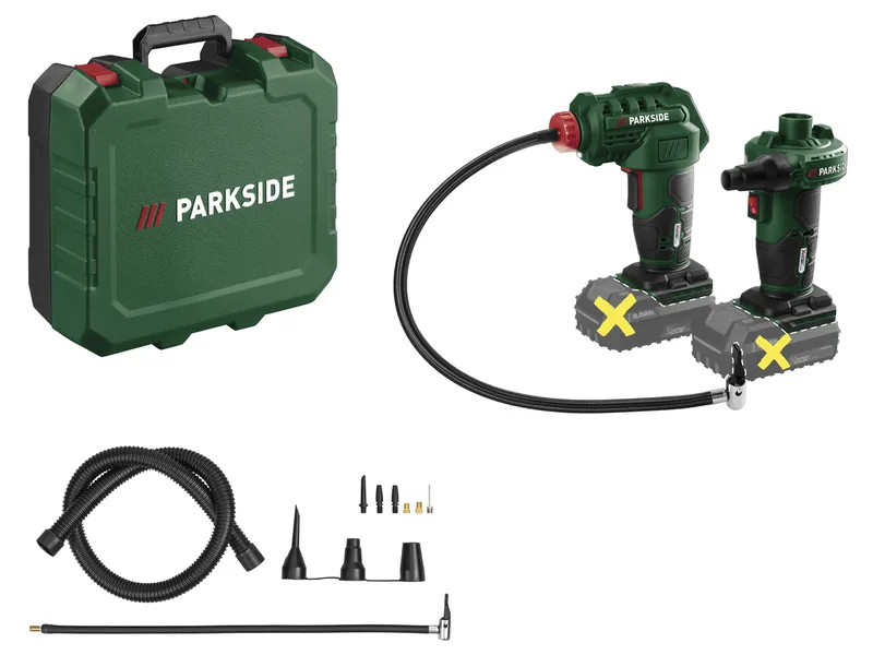 PARKSIDE® 20 V Akku-Luftpumpe »PALP 20-Li C3« + 20 V Akku-Kompressor »PAK 20-Li C3«, ohne Akku – ohne Ladegerät de Parkside – image du produit