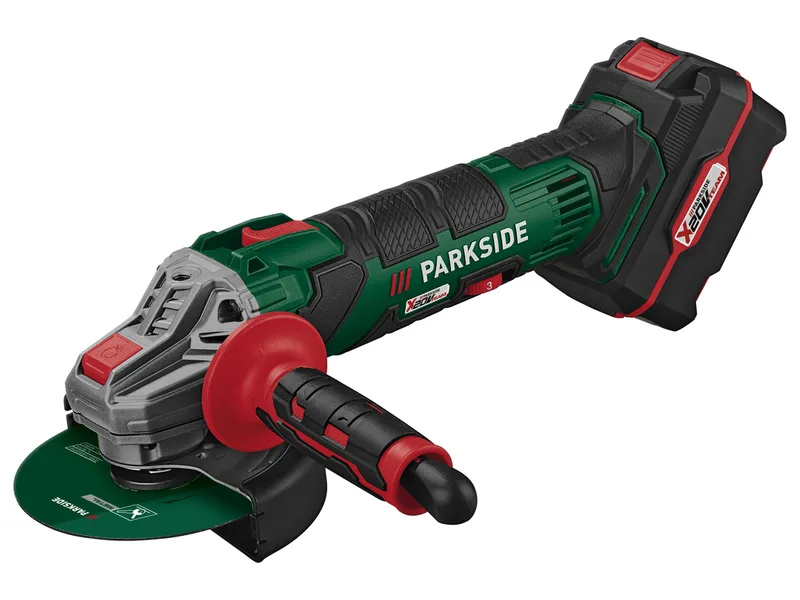 PARKSIDE® 20 V Akku-Winkelschleifer »PWSA 20-Li D4«, mit Akku und Ladegerät von Parkside – Produktbild