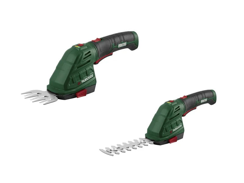 PARKSIDE® 4 V 2-in-1 Akku-Gras- und Strauchschere »PGSA 4 D5«, mit 180° drehbarem Softgriff de Parkside – image du produit