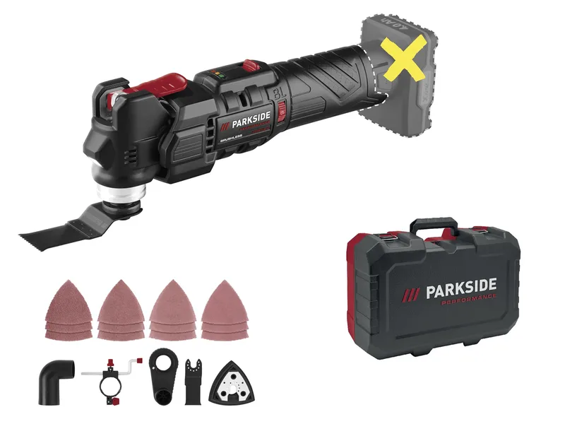 PERFORMANCE® 12 V Akku-Multifunktionswerkzeug »PPMFWA 12 B2 « ohne Akku und Ladegerät von Parkside – Produktbild