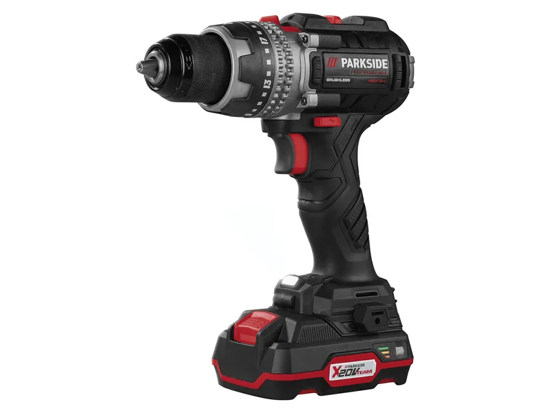 PERFORMANCE® 20 V Akku-Bohrschrauber Starterset »PBSAP 20-Li A1«, mit Akku und Ladegerät, im hochwertigen Alu-Rahmenkoffer de Parkside – image du produit