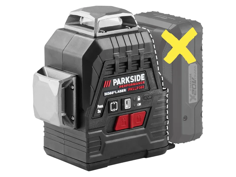PERFORMANCE® 20 V Akku-Kreuzlinienlaser »PKLLP 3360 A1 «, ohne Akku und Ladegerät de Parkside – image du produit