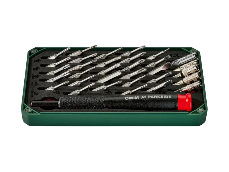 Präzisionsschraubendreher-Set, 33-teilig / Feinmechanikerzangen-Set, 5-teilig (Präzisions-Schraubendreher-Set) by Parkside – product image