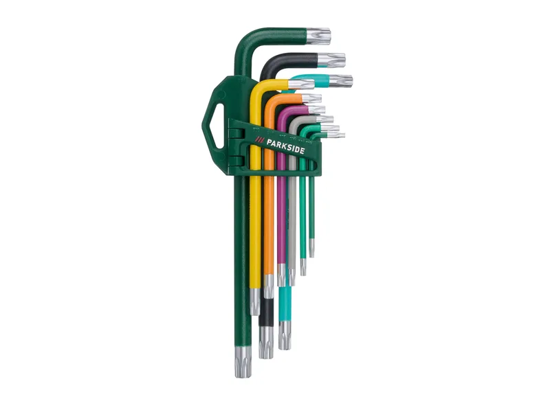 Präzisionswerkzeug- und Stiftschlüssel-Set (Torx-Schlüssel 9tlg.) de Parkside – image du produit