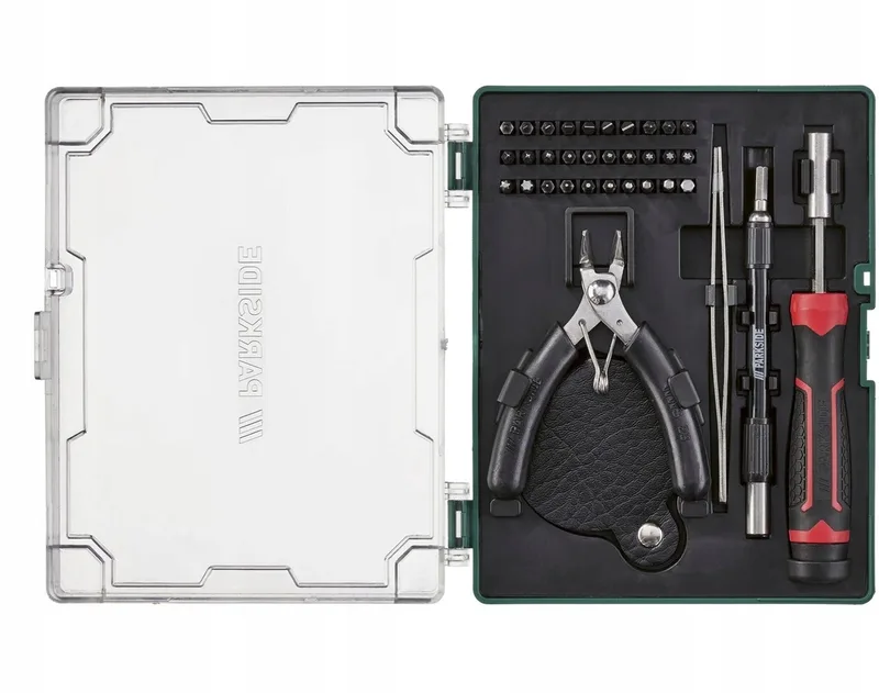 Precisie Gereedschapset: Schroevendraaier, Bits & Tangen (35 Delig) de Parkside – image du produit