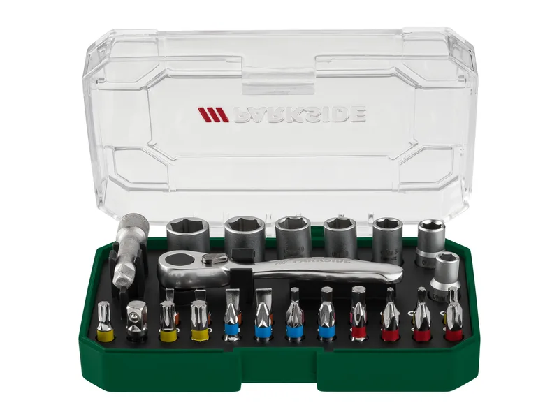 Ratschen-Bit- und Steckschlüssel-Set / Bit-Set / Ratschen-Schraubendreher-Bit- und Steckschlüssel-Set (Ratschen Bit Set) by Parkside – product image