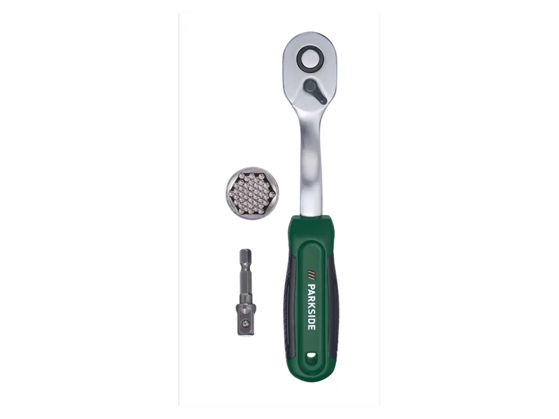 Ratschen-Set mit Universal-Steckschlüssel / Universal-Multischlüssel-Set (ratsche mit steckschlüssel) by Parkside – product image
