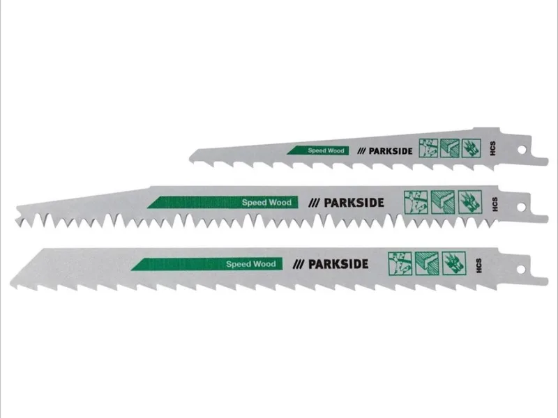 Reciprozaagbladen »PFSZ 3 Groen zagen «, 3 stuks - Geschikt Voor gangbare reciprozagen met een universele schachtopening van 12,7 mm (½“) (geschikt voor bijv. Parkside, Bosch, Hitachi, Makita, Metabo) de Parkside – image du produit