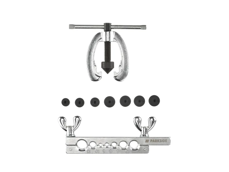 Rohrschneider PVC, Rohrschneider Kupfer, Rohrbiegezange, Doppel-Bördelwerkzeug-Set (Doppelbördel Set) de Parkside – image du produit