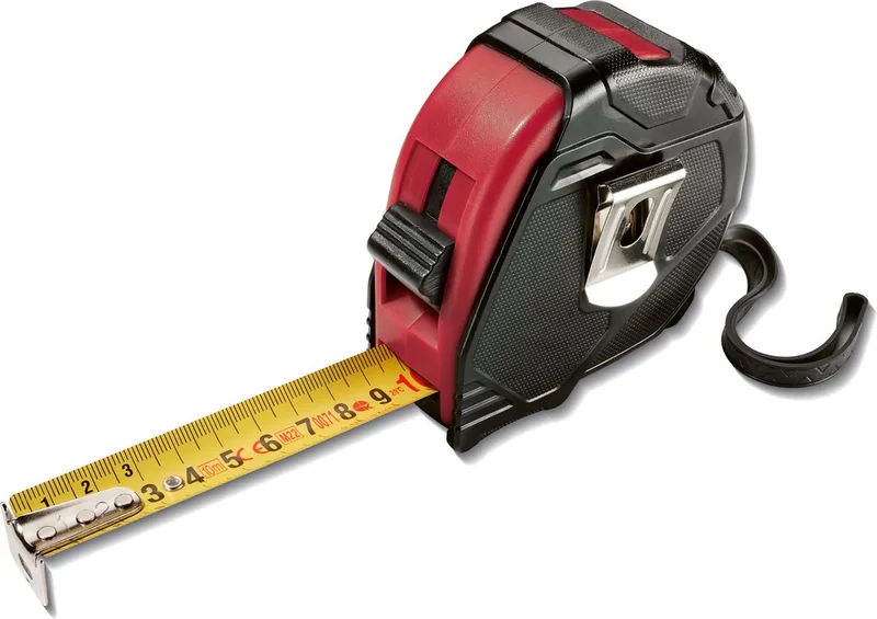 rolmaat 10m by Parkside, Rood zwart – product image