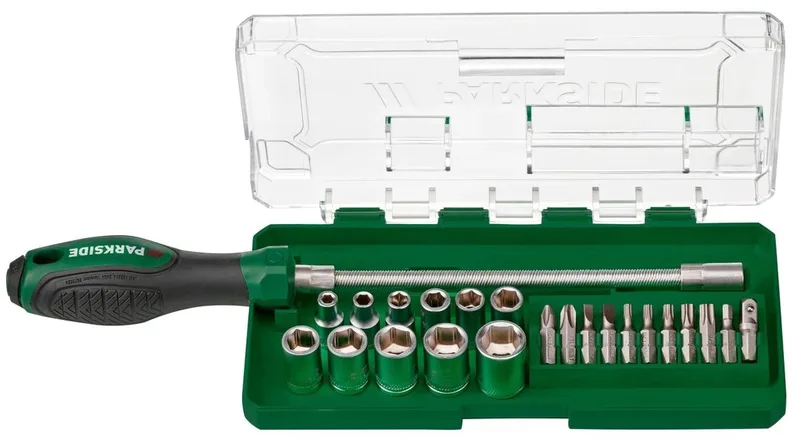 Schroevendraaierset met Flexibele As - 23 Delen by Parkside, Green – product image