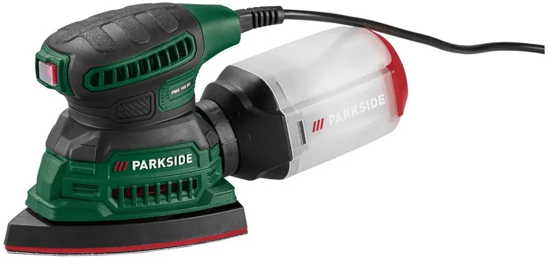 Schuurmachine 160 W - Oscillatiefrequentie: 13.000/26.000 tpm - Geïntegreerde afzuigfunctie met stofopvangbak - Ergonomische greep geschikt voor rechts- en linkshandigen de Parkside – image du produit